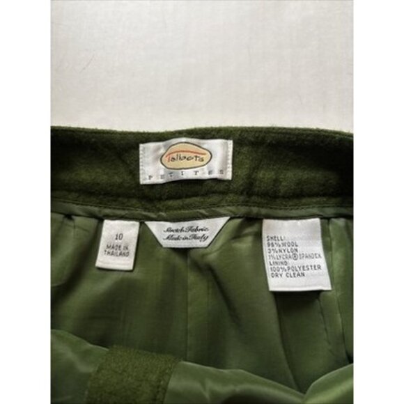 talbots petite Size 10 Green Lined Wool Pants 30 X  27 Vintage - Picture 4 of 7